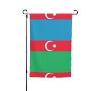 Bandiera dell'Azerbaigian Bandiera decorativa da giardino 30,5 x 45,7 cm, 100% fibra di poliestere, tessuto spesso, universale per tutte le stagioni
