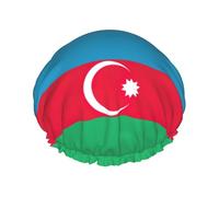 Bandiera dell'Azerbaigian Stampa Doppio Strato Impermeabile Cuffia Da Doccia Donne Uomini Riutilizzabili Bagno Capelli Caps Fascia Elastica