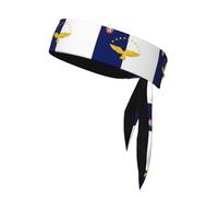 Bandiera delle Azzorre 2 Bandiera delle Azzorre Fascia per capelli unisex-adulto traspirante Fasce antisudore per allenamento per corsa, yoga e bici