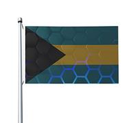 Bandiera Delle Bahamas Resistente Alle Intemperie Bandiere Da Giardino Con 2 Occhielli Bandiera Da Cortile Decorazione Per All'Aperto Fattoria Esterni 90X150Cm