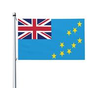 Bandiera delle bandiere di Tuvalu, bandiere decorative per esterni 3x5ft Bandiere in 100% poliestere Bandiere esterne per tutte le condizioni atmosferiche, il colore è brillante e facile da sbiadire,