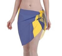 Bandiera delle Barbados Camicetta leggera e traspirante in chiffon da spiaggia, multiuso, protezione solare da spiaggia, adatta per le vacanze da donna.