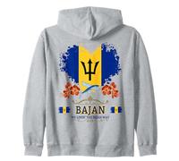 Bandiera delle Barbados, idea per donne e radici di Bajan Felpa con Cappuccio