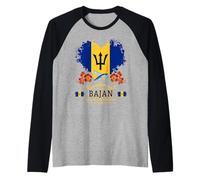 Bandiera delle Barbados, Idea per Donne e Radici di Bajan Maglia con Maniche Raglan