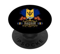 Bandiera delle Barbados, idea per donne e radici di Bajan PopSockets PopGrip Adesivo