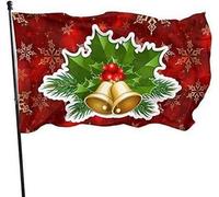 Bandiera delle campane delle vacanze di Natale 3x5 Ft Stampa su un lato Banner bandiera della famiglia di benvenuto