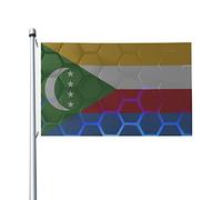 Bandiera Delle Comore Durevole Garden Flag Con 2 Occhielli Bandiere Da Giardino Decorazione Per Patio Interni Esterni 90X150Cm