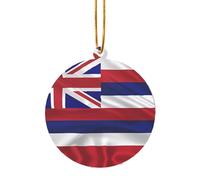 Bandiera delle Hawaii American Acrilico Ciondolo di Natale Regalo decorativo adatto per decorare un camino o davanzale