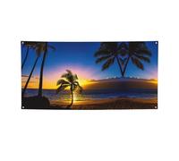 Bandiera delle Hawaii con stampa sulla spiaggia, colorata per feste, ideale per giardino, bar e riunioni di amici