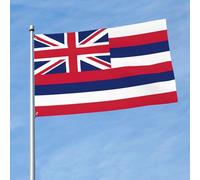 Bandiera delle Hawaii da 1,5 x 0,9 m, bandiera decorativa su un lato, da appendere in balconi all'aperto e al coperto del prato