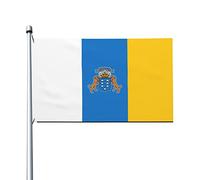 Bandiera delle Isole Canarie, 3x5 piedi, decorazione per esterni, bandiera da giardino per casa e giardino