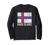 Bandiera delle Isole Faroe Danimarca Maglia a Manica