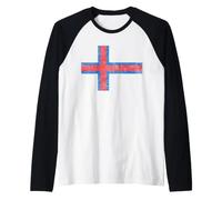 Bandiera delle Isole Faroe Danimarca Maglia con Maniche Raglan
