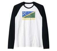 Bandiera delle Isole Solomon Guadalcanal Maglia con Maniche Raglan