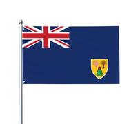 Bandiera delle Isole Turks e Caicos, bandiera decorativa stampata per esterni, per decorazioni per feste al chiuso o all'aperto - 3 * 5 piedi