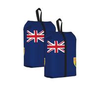 Bandiera delle Isole Turks e Caicos Borsa per scarpe da viaggio resistente all'acqua con maniglia per valigia scarpe da ginnastica stivali palestra 1 PC, 2 pezzi, One Size, Classico