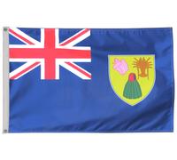 Bandiera delle Isole Turks e Caicos con occhielli - fatta a mano nel Regno Unito