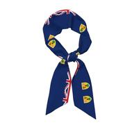 Bandiera delle Isole Turks e Caicos Elegante sciarpa in raso da donna Sciarpa morbida e lucida alla moda con stampa integrale Versatile da indossare come fascia per capelli o cravatta per appuntame