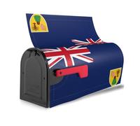 Bandiera delle Isole Turks e Caicos stampa riutilizzabile impermeabile copertura magnetica per unico facile da identificare le cassette postali