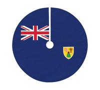 Bandiera delle Isole Turks e Caicos stampa rustico albero di Natale gonna, perfetto per Natale, Halloween e Capodanno celebrazioni