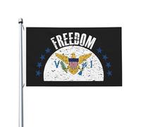 Bandiera delle Isole Vergini americane e bandiere della libertà per esterni, 3x5 piedi, bandiera in poliestere resistente bifacciale per decorazioni da giardino, casa, cortile, festival, bandiere di b