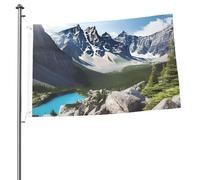 Bandiera delle montagne, 0,6 x 0,9 m, stampa su entrambi i lati, bandiere da giardino, bandiera da cortile per esterni, bandiere per vacanze, banner regalo con occhielli sfondo fotografico per interni