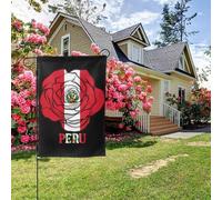 Bandiera delle rose del Perù, bifacciale, 28x40 pollici, decorazione per esterni