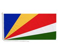 Bandiera delle Seychelles con corda e levetta - fatta a mano nel Regno Unito
