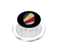 Bandiera delle Seychelles Impronte Digitali Seychelles Uomini Donne Bambini DNA PopSockets PopGrip per MagSafe