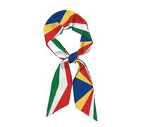 Bandiera delle Seychelles - Sciarpa lunga da donna, elegante, taglia media, 120 x 8 cm, colore: nero, taglia unica