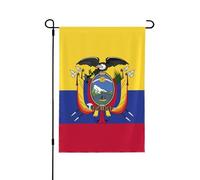 Bandiera dell'Ecuador, bifacciale, per giardino, decorazione resistente alle intemperie per cortile e patio, 31,75 x 46,75 cm.