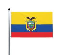 Bandiera dell'Ecuador Stampe Bandiera su entrambi i lati 3 x 5FT leggera e resistente al colore con asole Ideale per feste all'aperto e giardini.