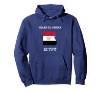 Bandiera dell'Egitto Distressed Sharm El-Sheikh Pride Felpa con Cappuccio