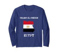 Bandiera dell'Egitto Distressed Sharm El-Sheikh Pride Maglia a Manica