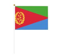 Bandiera dell'Eritrea, piccole bandiere tenute in mano, mini bandiere su bastone per feste, attività di squadra, parate, decorazione per le vacanze, confezione da 10