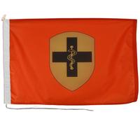 Bandiera dell'esercito britannico della 2a brigata medica con corda e interru...