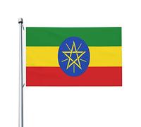 Bandiera dell'Etiopia 3x5 piedi, cartello da giardino decorativo