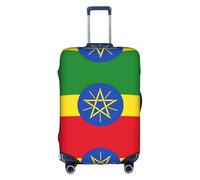Bandiera dell'Etiopia, copertura per valigia, trolley, elastica, lavabile, antigraffio, adatta per 45-81 cm, bianco, M