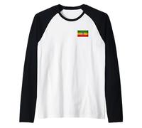 Bandiera dell'Etiopia grafica per uomini, donne, bambini Maglia con Maniche Raglan