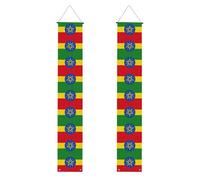 Bandiera dell'Etiopia Laurea Portico Banner Decorazioni Appese Cartello Riutilizzabile Feste Universitarie Cerimonie Porta d'ingresso