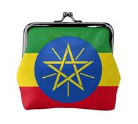 Bandiera dell'Etiopia Stampa Squisito Bacio Blocco Portafoglio Compatto Versatile Donne Portamonete Piccolo Sacchetto Della Cerniera
