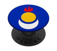 Bandiera dell'indipendenza della Mongolia Interna Genocidio culturale del PCC della Cina PopSockets PopGrip Adesivo