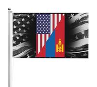 Bandiera Dell'Individualità America Mongolia Friendship Bandiera Personalizzata Outdoor Bandiera Pirati Per Decorazione Domestica, Barca, La Fattoria All'Aperto, 90X150cm