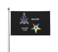Bandiera Dell'Individualità Masonic Eastern Star Bandiera Da Cortile Gran Bandiera Da Giardino Per Feste, La Fattoria All'Aperto, Cortile, 90X150cm