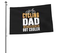 Bandiera Dell'Individualità Papà In Bicicletta Come Un Papà Normale Ma Più Figo Bandiera Da Cortile Resistente Ai Raggi Uv Bandiera Pirati Per Giardino, La Fattoria All'Aperto, Barca, 90X150Cm