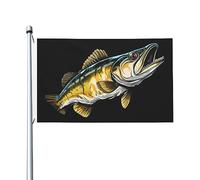 Bandiera Dell'Individualità Walleye Fish 1 Bandiera Personalizzata Resistente Ai Raggi Uv Bandiera Pirati Per Decorazione Domestica, La Fattoria All'Aperto, Giardino, 90X150cm