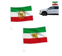 Bandiera dell'Iran, bandiera dell'Iran, 30 x 45 cm, tessuto in poliestere resistente, per interni ed esterni, bandiera con leone dell'Iran, facile da montare, per decorazione ed esposizione di veicoli