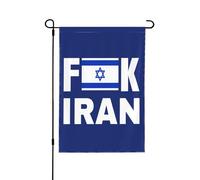 Bandiera dell'Iran "Dio benedica Israele, io sto con Israele", 12"X18", cartello da giardino