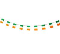 Bandiera dell'Irlanda 40 unità bandiera dell'Irlanda, ghirlanda 11,4 m, bandierine Irlanda, bandiera nazionale bandiere europee 14 x 21 (Irlanda)
