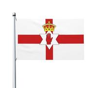Bandiera dell'Irlanda del Nord, 9,6 x 1,5 m, bandiera a doppia faccia, resistente per decorazione esterna e giardino, stampa su entrambi i lati, facile da installare